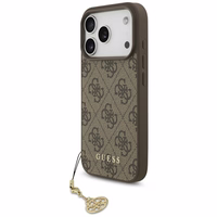 Guess 4G Charms Collection Magnetinis dėklas telefonui iPhone 17 Pro - rudas