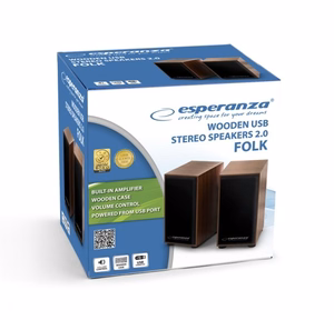 Esperanza FOLK 2.0 garsiakalbių rinkinys, 2.0 kanalų, 6 W, medinis