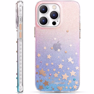 Kingxbar Heart Star Series dėklas iPhone 14 Plus dėklas su zodiako žvaigždėmis