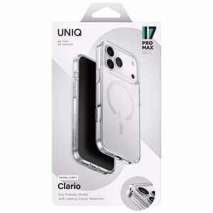 "Uniq Clario Magclick" įkrovimo dėklas "iPhone 17 Pro Max" - skaidrus