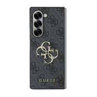 Dėklas telefonui Guess Odinis 4G Su metalo logotipu Samsung Galaxy Z Fold 6 - juodas