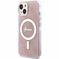 Guess GUHMP14SH4STP iPhone 14 / 15 / 136.1" rožinis/rožinis hardcase 4G MagSafe