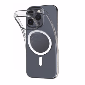 Puro 03 Mag Magnetinis silikoninis dėklas telefonui iPhone 16 Pro - permatomas