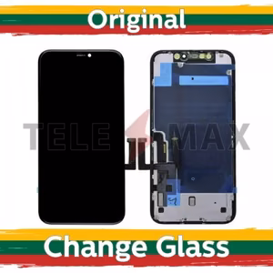 LCD Display Compatible With iPhone 11 Black (LG Version + Metal plate) (Telemax Renewed)
