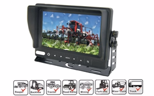Automobilinis CCTV monitorius 7 colių, vandeniui atsparus IP69k
