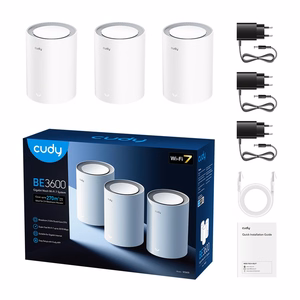 Cudy M3600 dviejų dažnių (2.4 GHz / 5 GHz) Wi-Fi 7 (802.11be) baltas 3 vidinės antenos