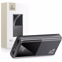 Išorinė baterija Tech-Protect PB13 20000mAh 22.5W 2x USB-A / USB-C / Lightning su USB-C / USB-A kabeliu - pilka