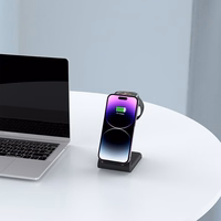 Tech-Protect QI15W-A36 3in1 įkrovimo stotelė Apple įrenginiams - juoda