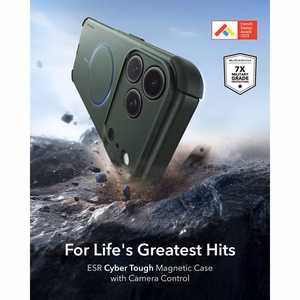 ESR Cyber Tough MagSafe dėklas iPhone 18 Pro Max / 17 Pro Max, žalias