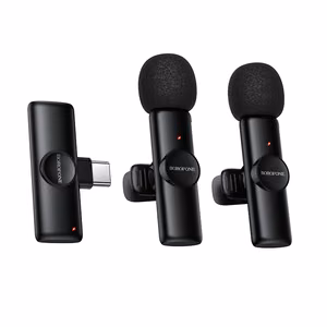 Borofone Lavalier wireless microphone BFK16A Winner Type C black - 2 pieces
