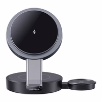 USAMS sulankstomas belaidis įkroviklis 3in1 15W do telefonu/Apple Watch/słuchawek CD234WXC01 (US-CD234)