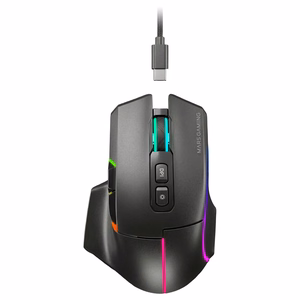 Mars Gaming MMWVECTOR kompiuterio pelė Žaidimams Dešinės rankos RF Wireless + Bluetooth + USB Type-A Optinis 12000 DPI