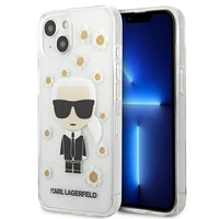 Karl Lagerfeld Flower Ikonik Karl dėklas telefonui iPhone 13 mini - skaidrus