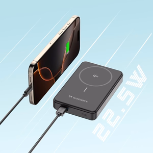 Wozinsky WLWP-10KA0Y3S 22.5W PD Qi2 10000mAh su stovu Išorinė baterija (f) - juoda