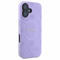 Guess Saffiano Peony Classic Logo Magnetinis dėklas iPhone 16 Plus - violetinis