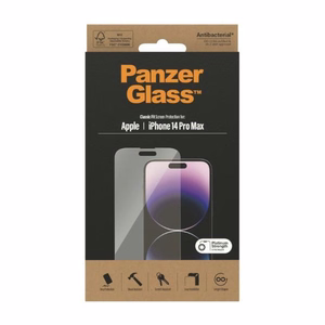 PanzerGlass Classic Fit antibakterinis stiklas iPhone 14 Pro Max