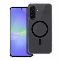 Dėklas telefonui Drop Glue spalvotos žiedinis magnētinis dangtelis suderinamas su MagSafe, skirtas SAMSUNG A36, juodas