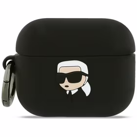 Karl Lagerfeld Silicone Karl Head 3D deklas AirPods Pro 3 - juodas