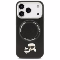 Karl Lagerfeld Karl & Choupette Pins MagSafe dėklas telefonui iPhone 17 Pro Max - juodas