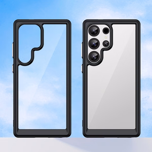 Dėklas telefonui (m) su gelio rėmeliu Samsung Galaxy S25 Ultra - juodas (m)