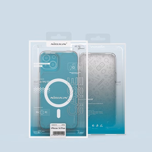 Nillkin Nature Pro šarvuotas dėklas su MagSafe telefonui iPhone 15 Plus - mėlynas