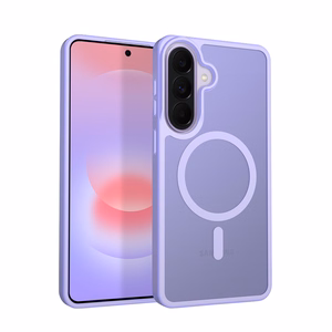 Crong Hybrid Matte Magnetic MagSafe dėklas, skirtas Samsung Galaxy A37 / A36, levandų spalvos