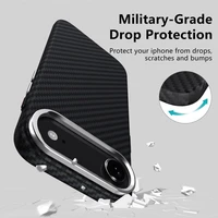 Tech-Protect Ion Carbon MagSafe dėklas telefonui iPhone 17 Air - juoda ir sidabrinė