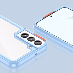 Outer Space dėklas telefonui Samsung Galaxy S23+ su lanksčiu rėmeliu mėlynas