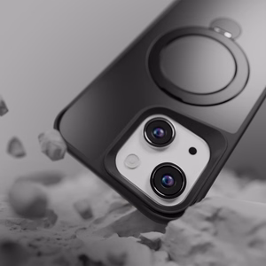 Etteri Matinis Magnetinis žiedas dėklas telefonui iPhone 12 / 12 Pro 6,1" juodas