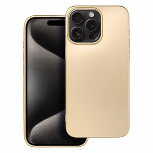 METALLIC dėklas telefonui IPHONE 15 Pro Max auksinis