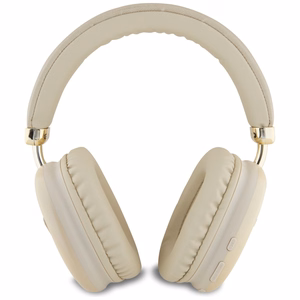 Guess Bluetooth 5.3 Metallic Triangle Logo Gold Over-Ear Headphones