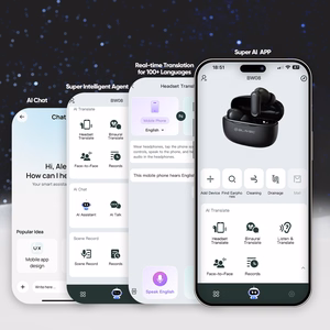 Blavec Bluetooth TWS Ausinės BW-08 Speak AI baltos