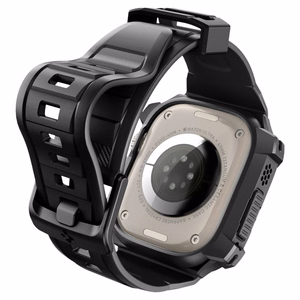 Чехол Spigen Rugged Armor Pro для Apple Watch Ultra (49mm) с ремешком — чёрный