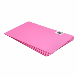 Plėvelė galiniam dangteliui 180 x 120 mm 10 vnt. - rožinė su brokatu