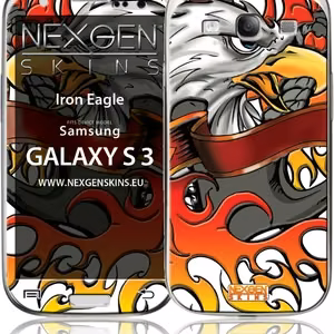Nexgen dekoratyvinis 3D efekto lipdukas, skirtas Samsung Galaxy S3, „Iron Eagle 3D“