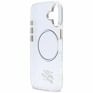 Karl Lagerfeld IML KL Script Logo MagSafe Dėklas for iPhone 17 - skaidrus