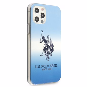 US Polo USHCP12MPCDGBL Gradient Collection dėklas, skirtas iPhone 12 / 12 Pro 6.1", mėlynas
