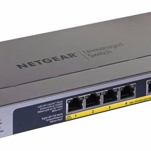 Netgear GS108PP – nevaldomas gigabitinis eterneto komutatorius su PoE, juodas
