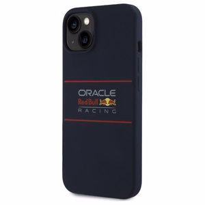 RED BULL dėklas telefonui IPHONE 16 Pro suderinamas su MagSafe RBHMP16L24SIHSRV (Silikoninis horizontalus centrinis logotipas) tamsiai mėlyna