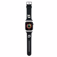 Karl Lagerfeld 3D Rubber Karl&Choupette Heads dirželis for Apple Watch 38/40/41mm - juodas
