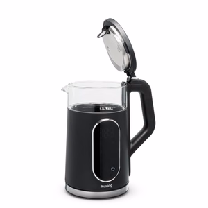Huslog glass kettle wit touch panel black 1,7L 2200W