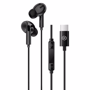 Blavec BHS-01 USB-C į ausis įstatomos ausinės su mikrofonu ir DAC (BHS01-B), juodos