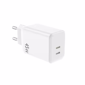 Įkroviklis NCC (2xUSB-C; 45W) baltas