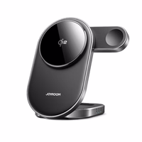 Joyroom JR-W17 Qi 3 viename belaidis indukcinis įkroviklis - juodas