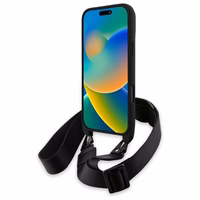 BMW M Edition anglies juosta ir dirželis dėklas telefonui iPhone 16 Pro Max - juodas