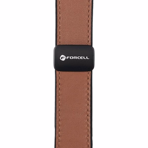 FORCELL F-DESIGN FS20 magnetinis ekologiškos odos dirželis SAMSUNG laikrodžiui 20 mm rudas spalvos