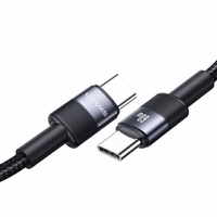USAMS Laidas USB-C į USB-C 60W 1,2m Fast Charging tamsus SJ724USBSG01 (US-SJ724)