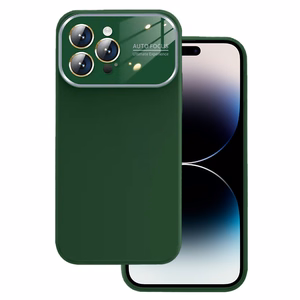 Minkštas silikono objektyvo dėklas Iphone 15 Plus - žalia
