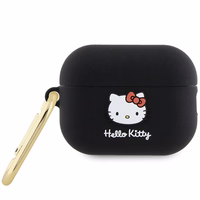Hello Kitty silikoninis 3D Kitty galvos dėklas AirPods Pro 2 (2022/2023) - juodas