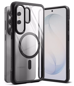 Ringke Fusion Bold Magnetic MagSafe Dėklas for Samsung Galaxy S26 Ultra - Clear juodas